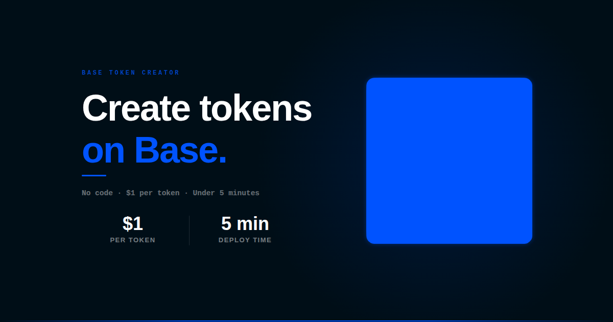 Base Token Creator - Deploy Tokens on Base